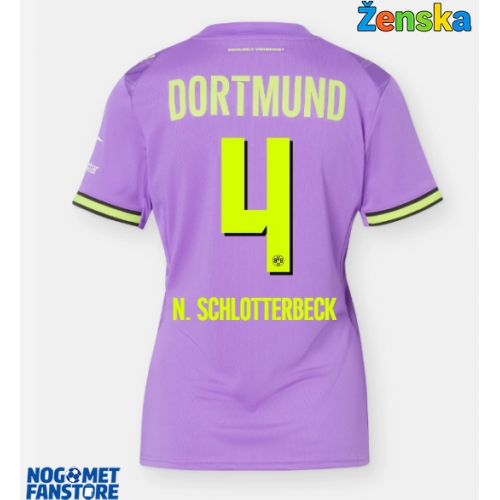 Borussia Dortmund Nico Schlotterbeck #4 Rezervni Dres za Ženska 2026-27 Kratak Rukav